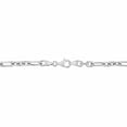 thumbnail image 2 of Miabella Sterling Silver Diamond Cut Figaro Anklet, 2 of 2