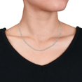 thumbnail image 5 of Miabella Sterling Silver Paperclip Necklace, 5 of 5