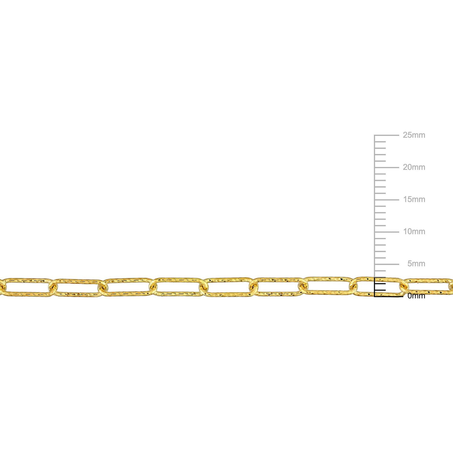 Collier trombone de Miabella en argent sterling plaqué or jaune 18K