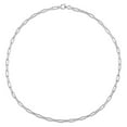 thumbnail image 4 of Miabella Sterling Silver Oval Link Paperclip Necklace, 4 of 5