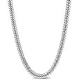 thumbnail image 1 of Miabella Sterling Silver Double Fancy Curb Link Necklace, 1 of 5
