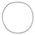 thumbnail image 4 of Miabella Sterling Silver Herringbone Chain Necklace, 4 of 5