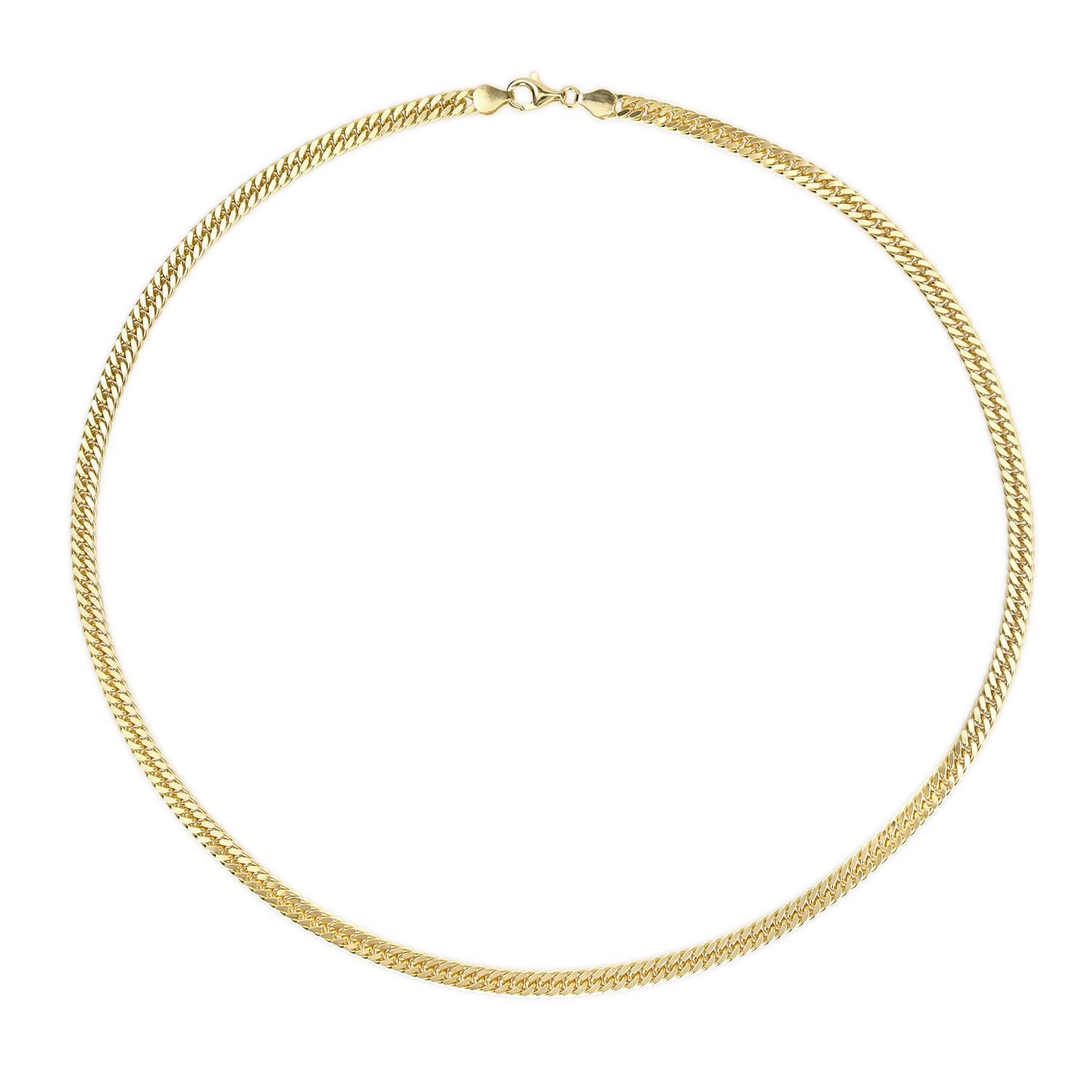 Miabella 18K Yellow Gold Plated Sterling Silver Double Fancy Curb Link Necklace