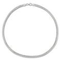 thumbnail image 4 of Miabella Sterling Silver Herringbone Chain Necklace, 4 of 5