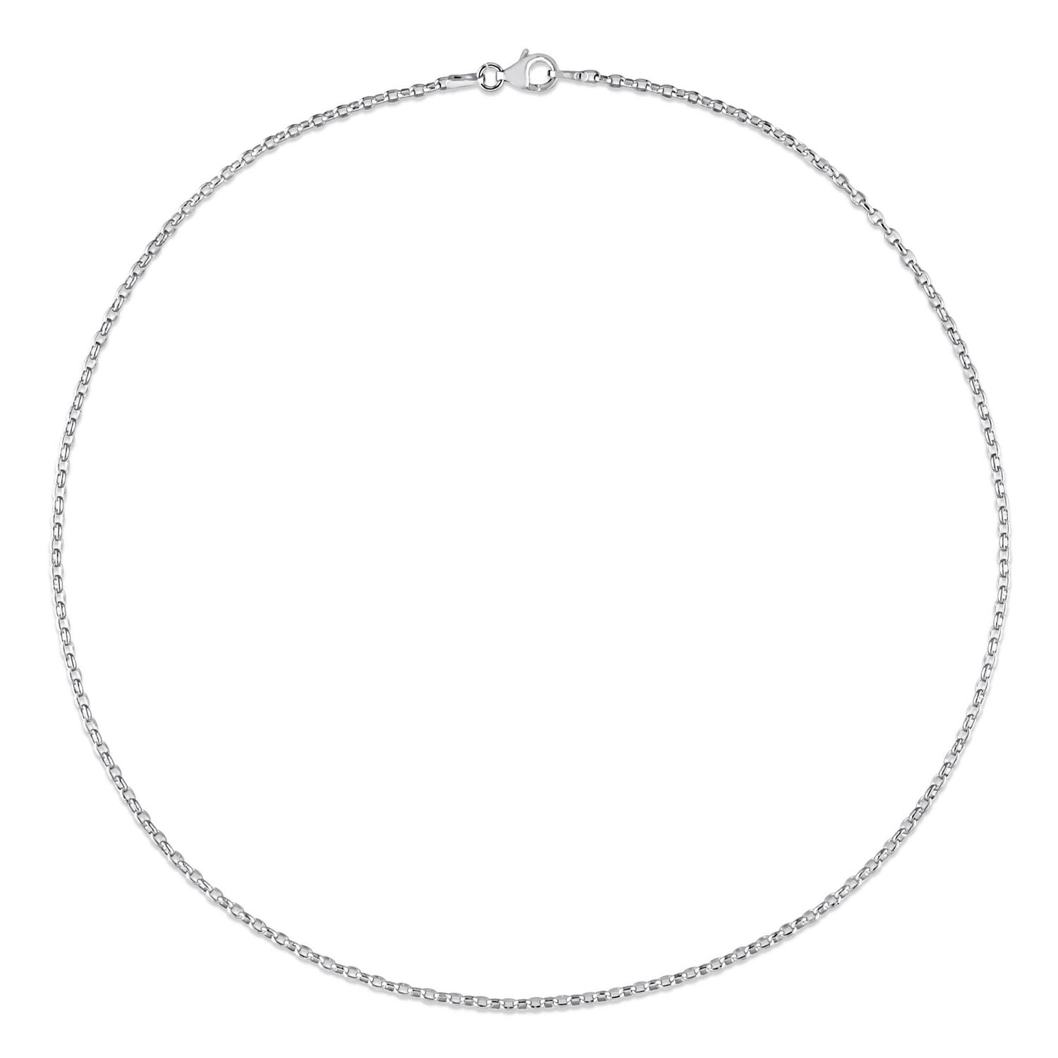 Collier en chaîne rolo de Miabella en argent sterling