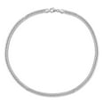 thumbnail image 4 of Miabella Sterling Silver Double Fancy Curb Link Necklace, 4 of 5