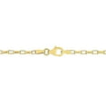 Miabella 18K Yellow Gold Plated Sterling Silver Fancy Rectangular Rolo ...