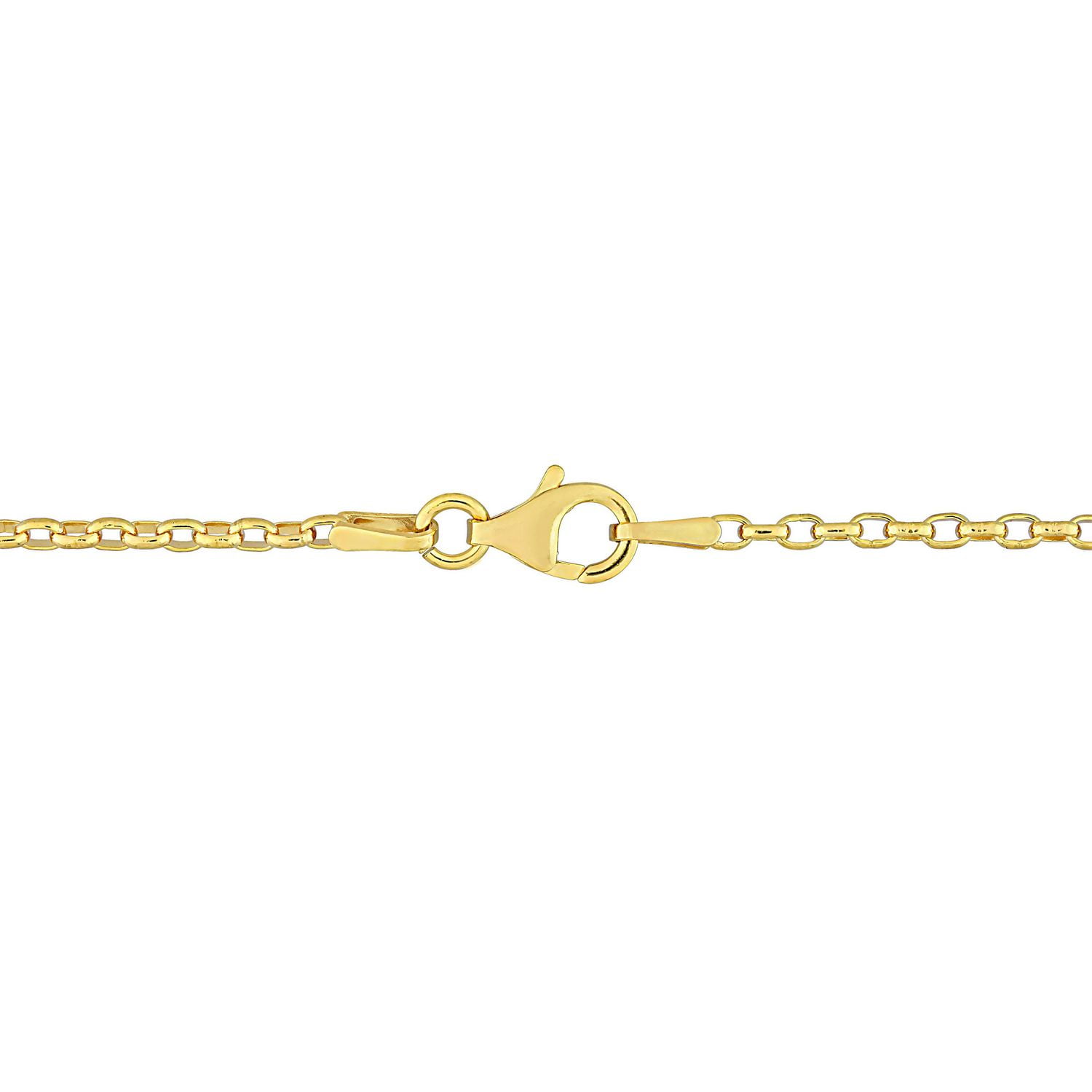 Miabella 18K Yellow Gold Plated Sterling Silver Rolo Chain Necklace