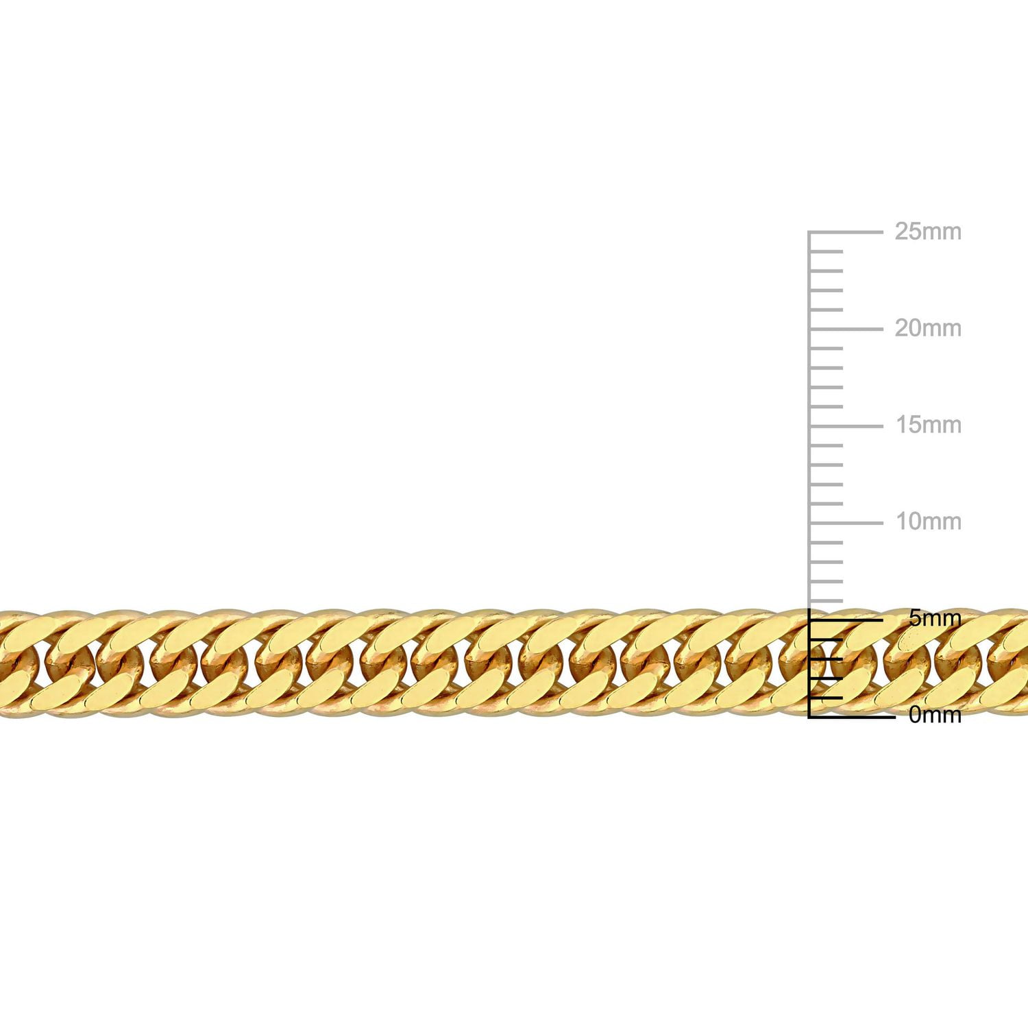 Miabella 18K Yellow Gold Plated Sterling Silver Double Fancy Curb Link Necklace