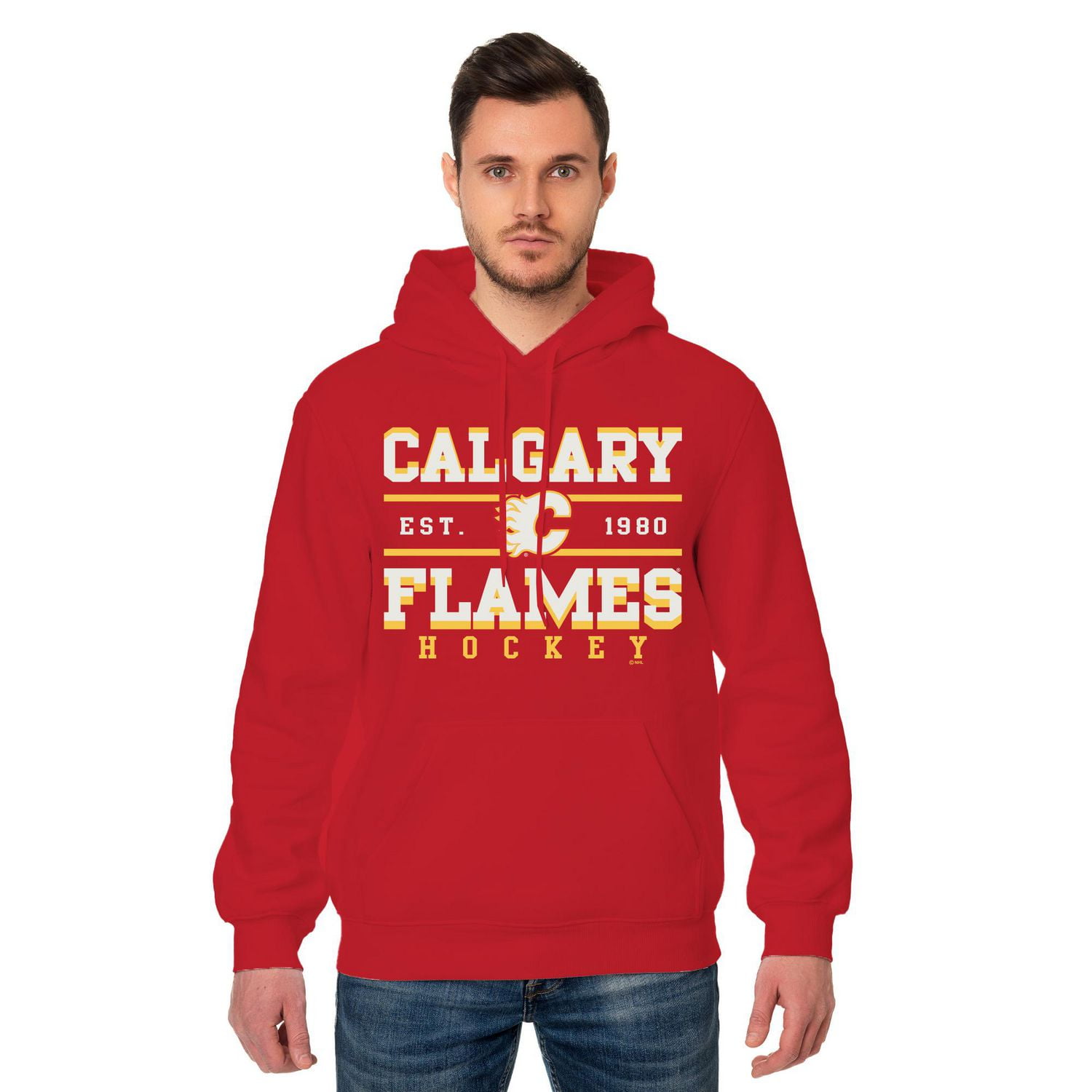 NHL Calgary Flames Mens Long Sleeve Hoodie *On-Line Exclusive