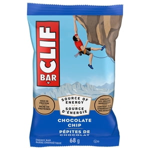 CLIF BAR Barres d'énergie, croustilles de chocolat, riches en protéines, contient 70% Ingrédients organiques