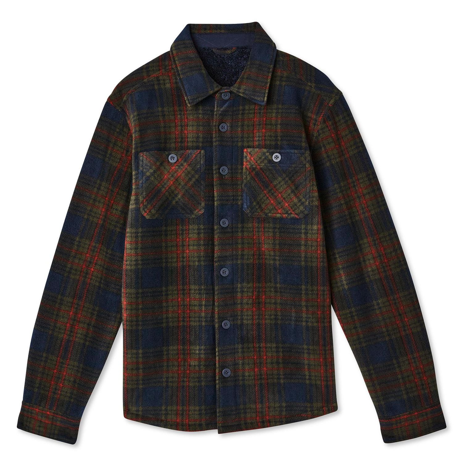 Flannel clearance jacket walmart