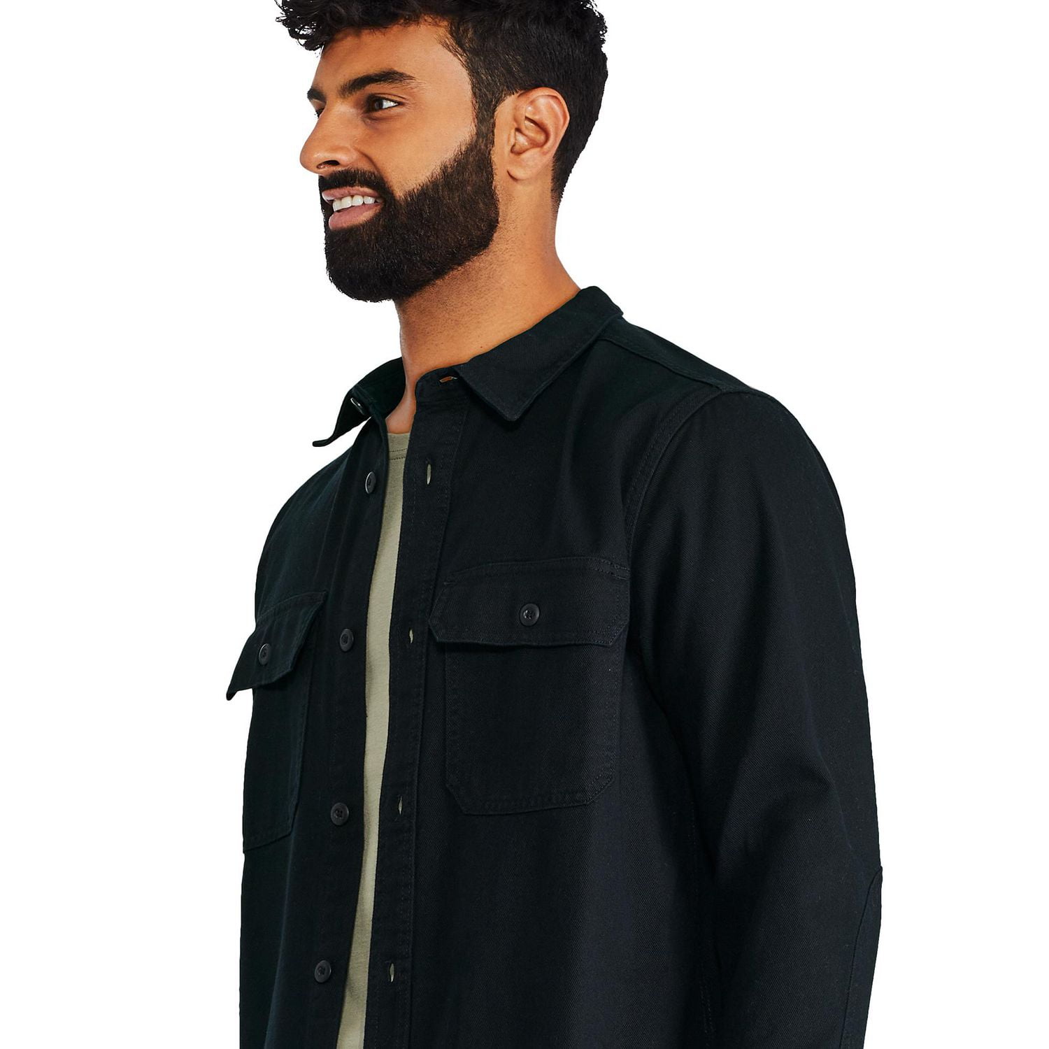 George Men's Twill Overshirt, Sizes S-2XL