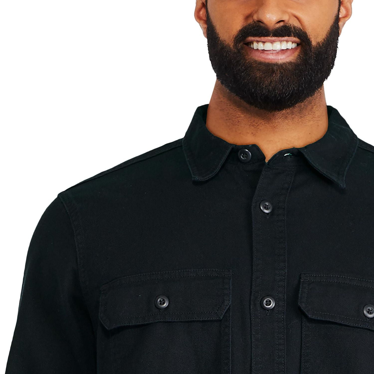 George Men's Twill Overshirt, Sizes S-2XL