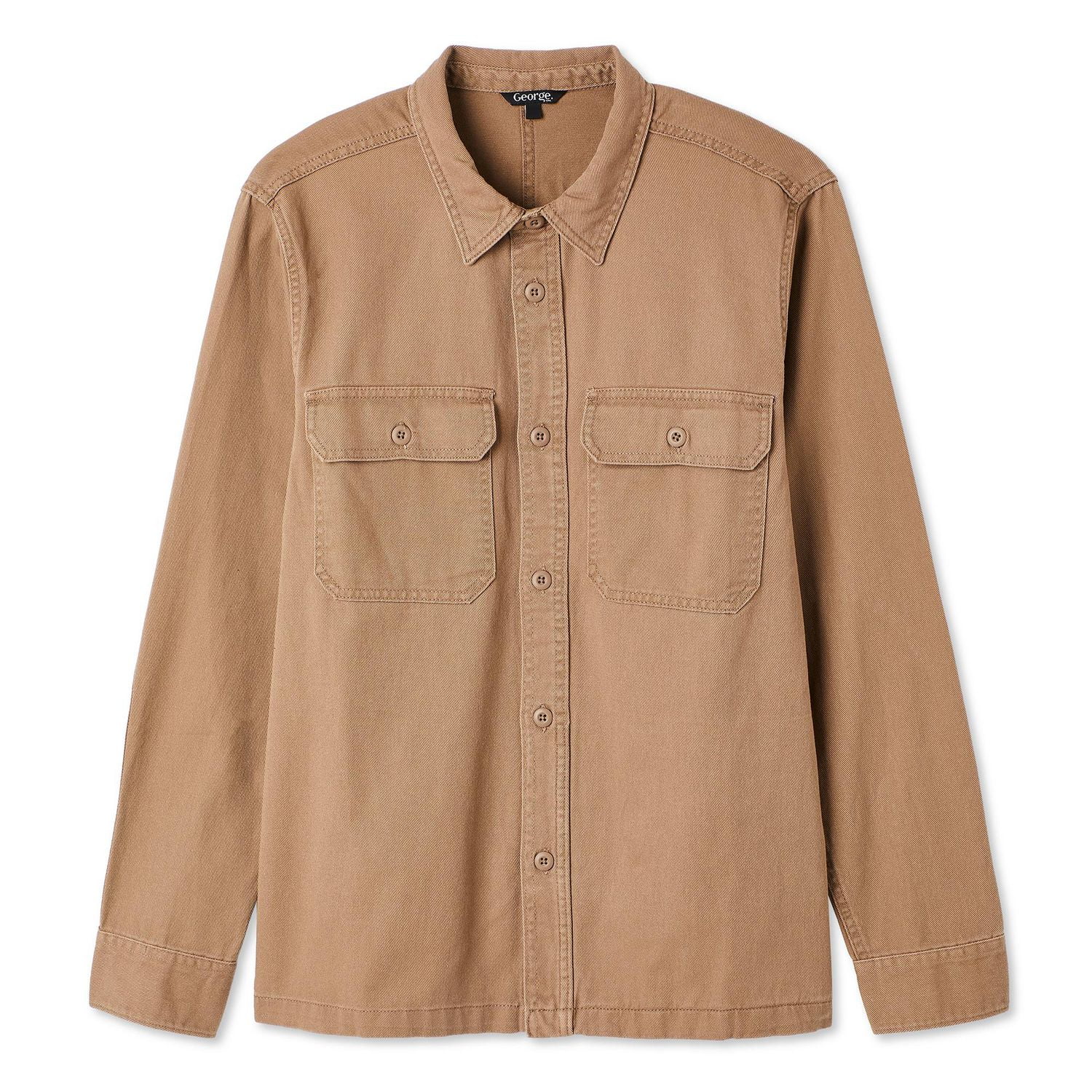 Surchemise en twill George pour hommes Tailles P-2XL