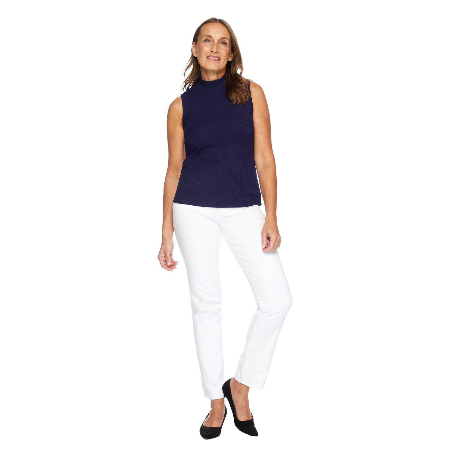 Iyla Women's Mock Neckline Rib Top - Walmart.ca