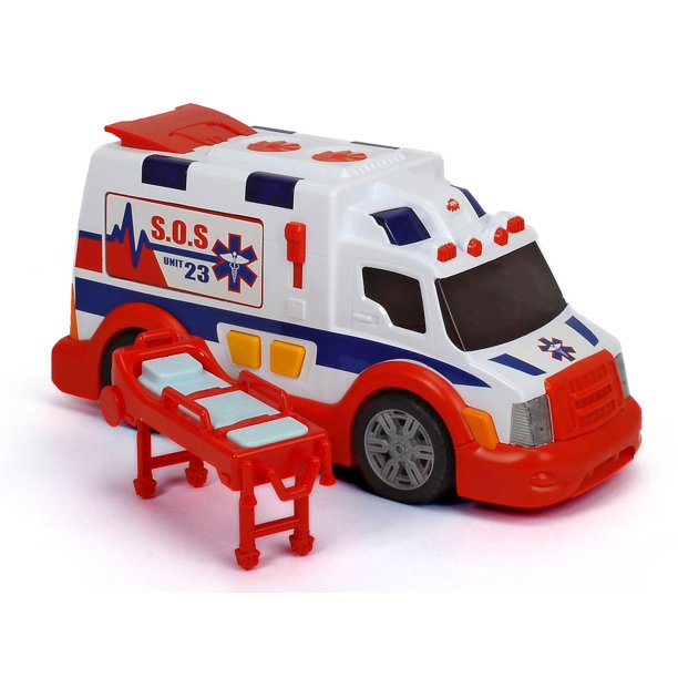 Voiture Electrique Enfant 2 Places Dickie Toys Ambulance IVECO UME 18 Cm, Ambulance De Jouet