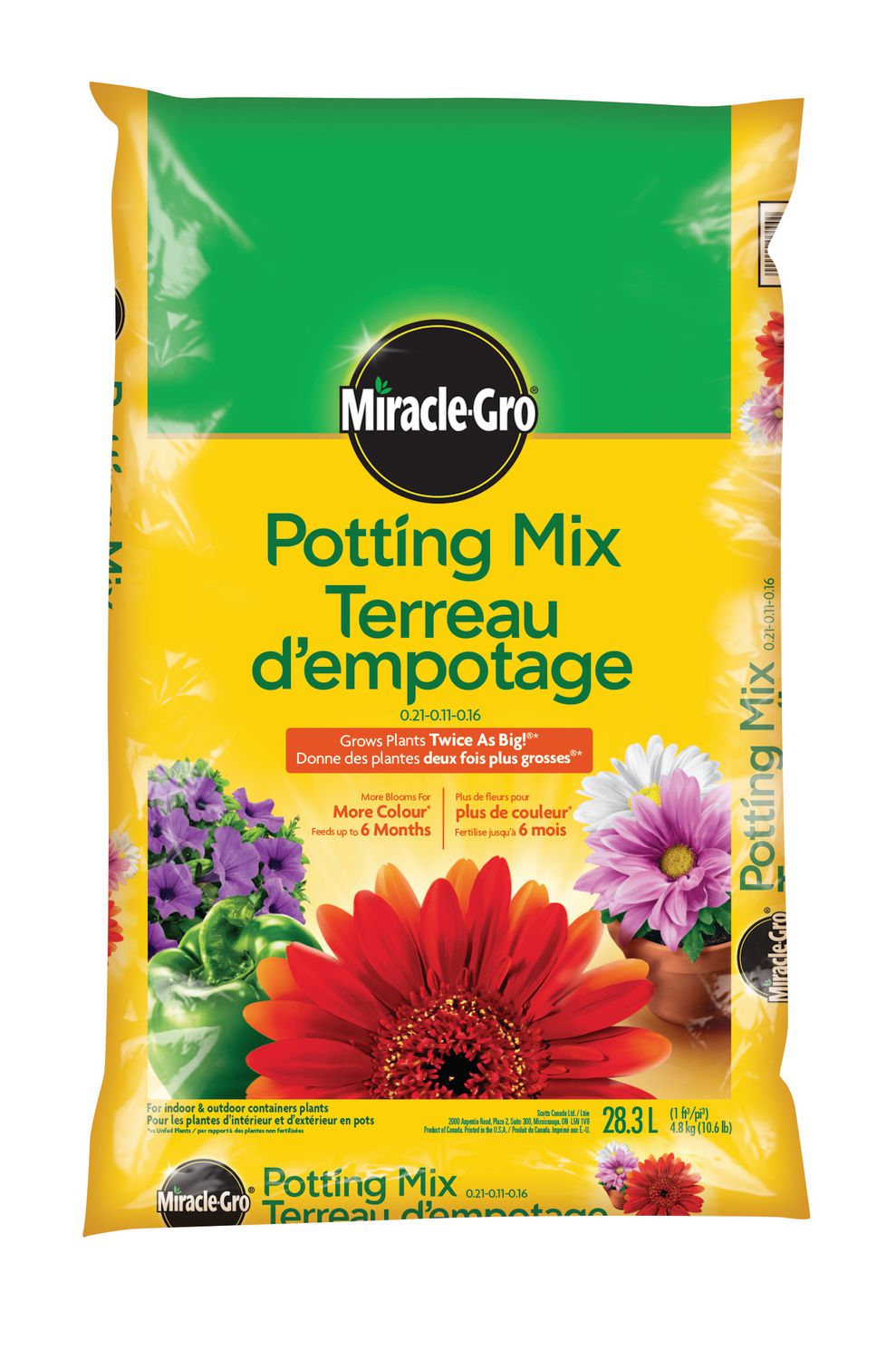 Amazon.com : Miracle-Gro Potting Mix, 16 qt., 2-Pack : Patio, Lawn & Garden
