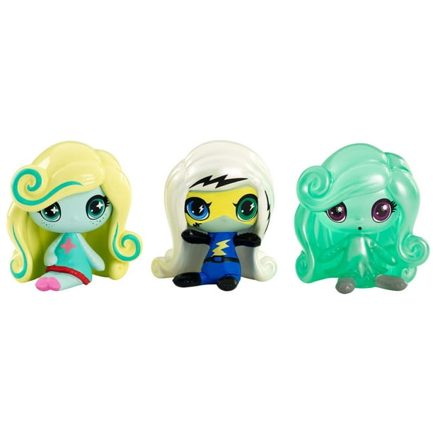 Coffret de 3 mini figurines Frankie Stein Goules puissantes, Lagoona Blue Goules originales et Twyla Goules fantômes de Monster High