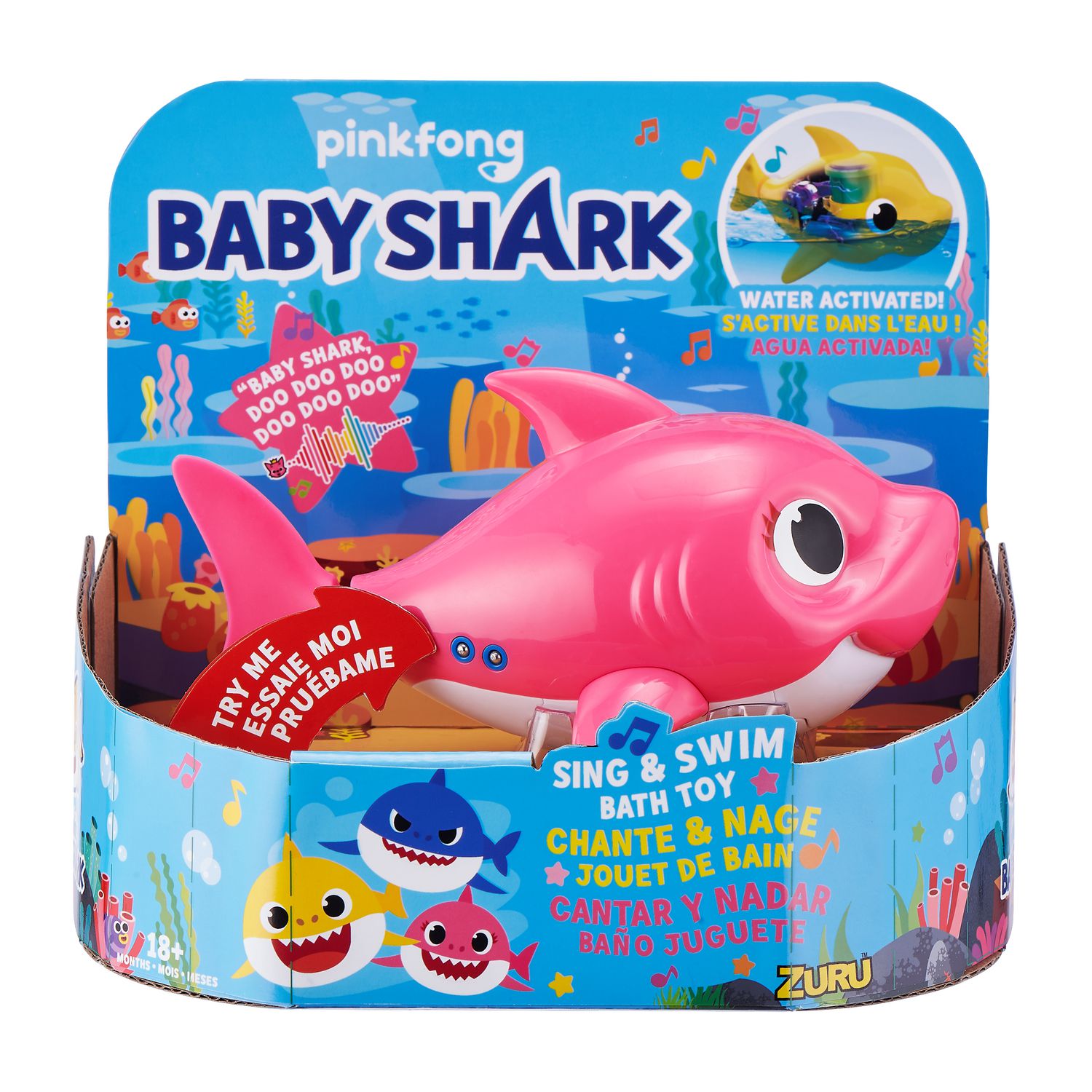 baby shark water activated