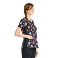 thumbnail image 4 of Scrubstar Freaky Funtime Women's V-Neck Print Scrub Top, 4 of 6
