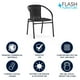 Chaise de restaurant empilable Flash Furniture en rotin noir pour l’intérieur et l’extérieur – image 3 sur 9