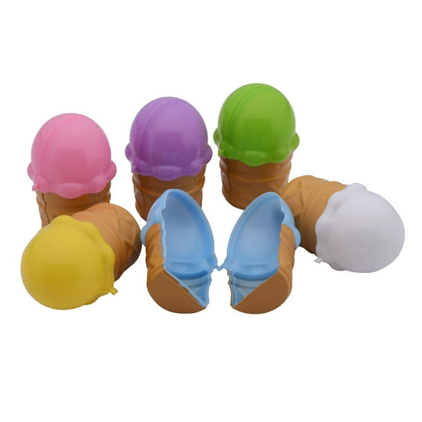 Ice Cream Cone Fillable Plastic Easter Eggs, 6 Count, by Way To ...