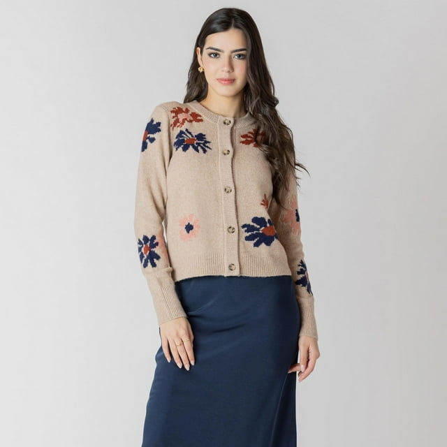Long Sleeve 5-Button Front Cardigan