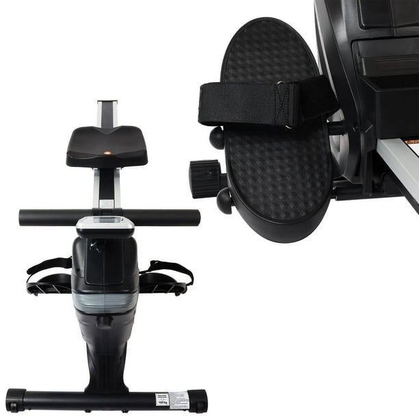 XtremepowerUS Ultra Quiet Magnetic Rowing Machine Exercise Workout (10)  Adjustable Resistance w/ LCD Display 