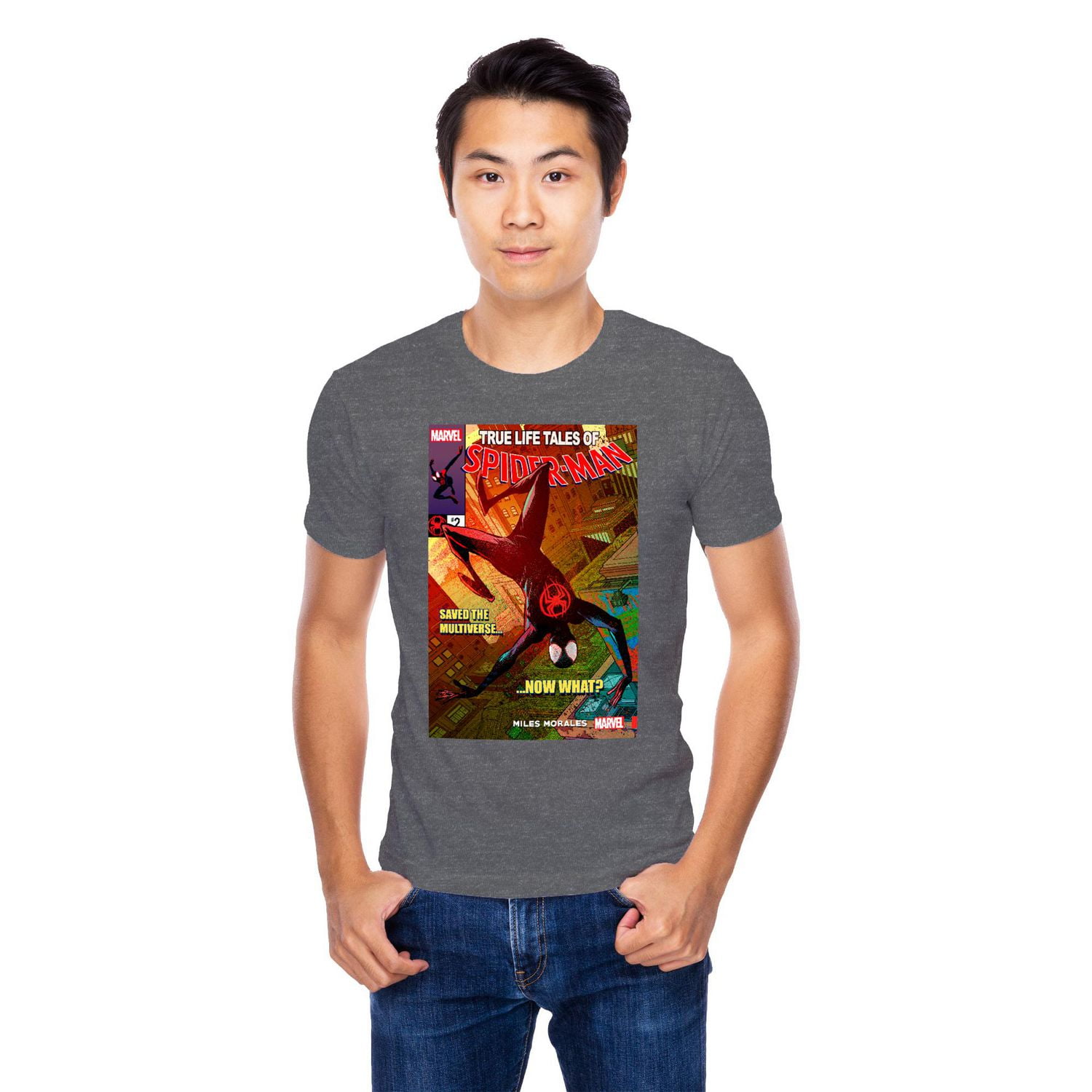 T-shirt à manches courtes Marvel Spider Man Comic pour homme