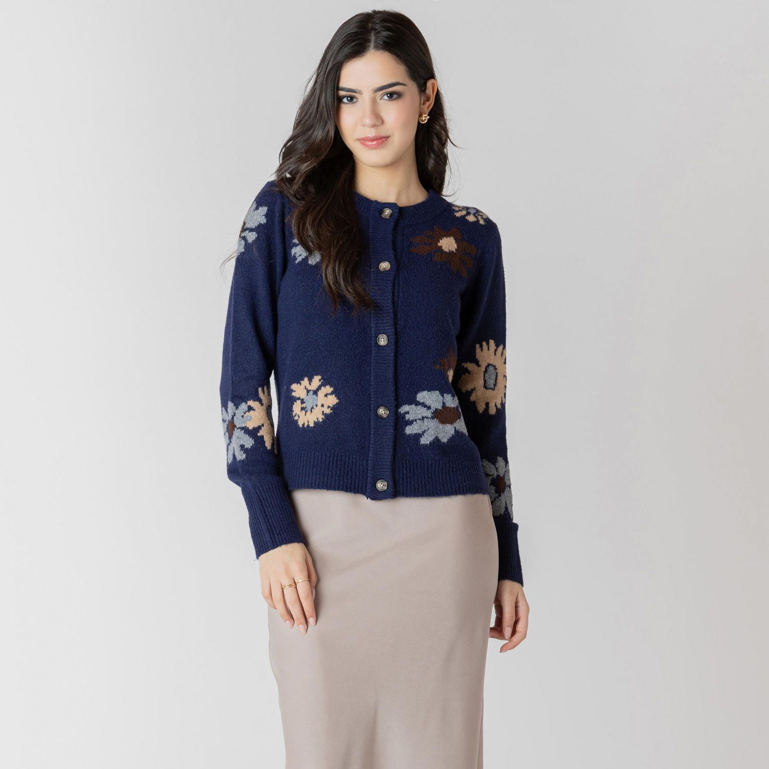 Devoted Long sleeve button up front cardigan