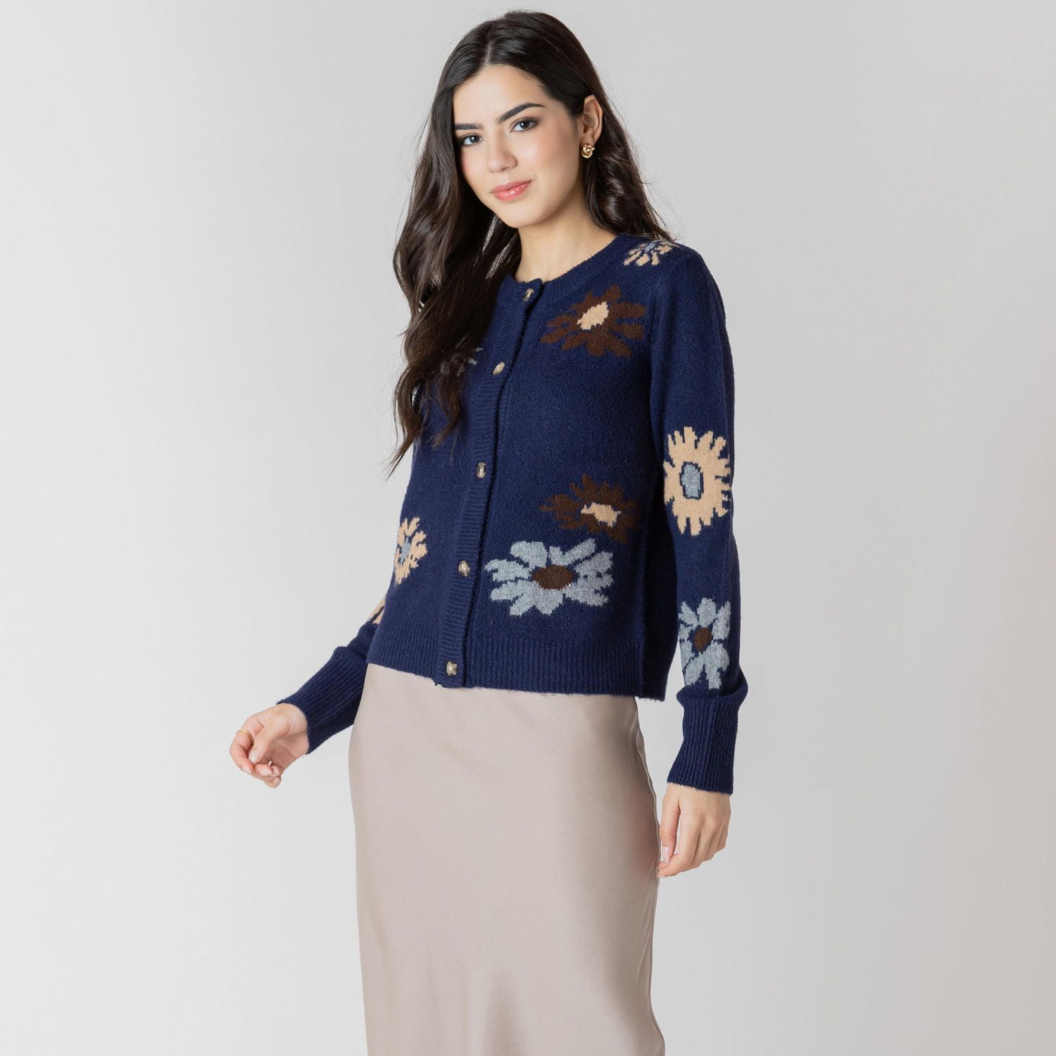Devoted Long sleeve button up front cardigan