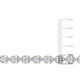 Bracelet tennis "XO" de Miabella avec 1 4/5 CT PBT de moissanite en argent sterling – image 3 sur 4