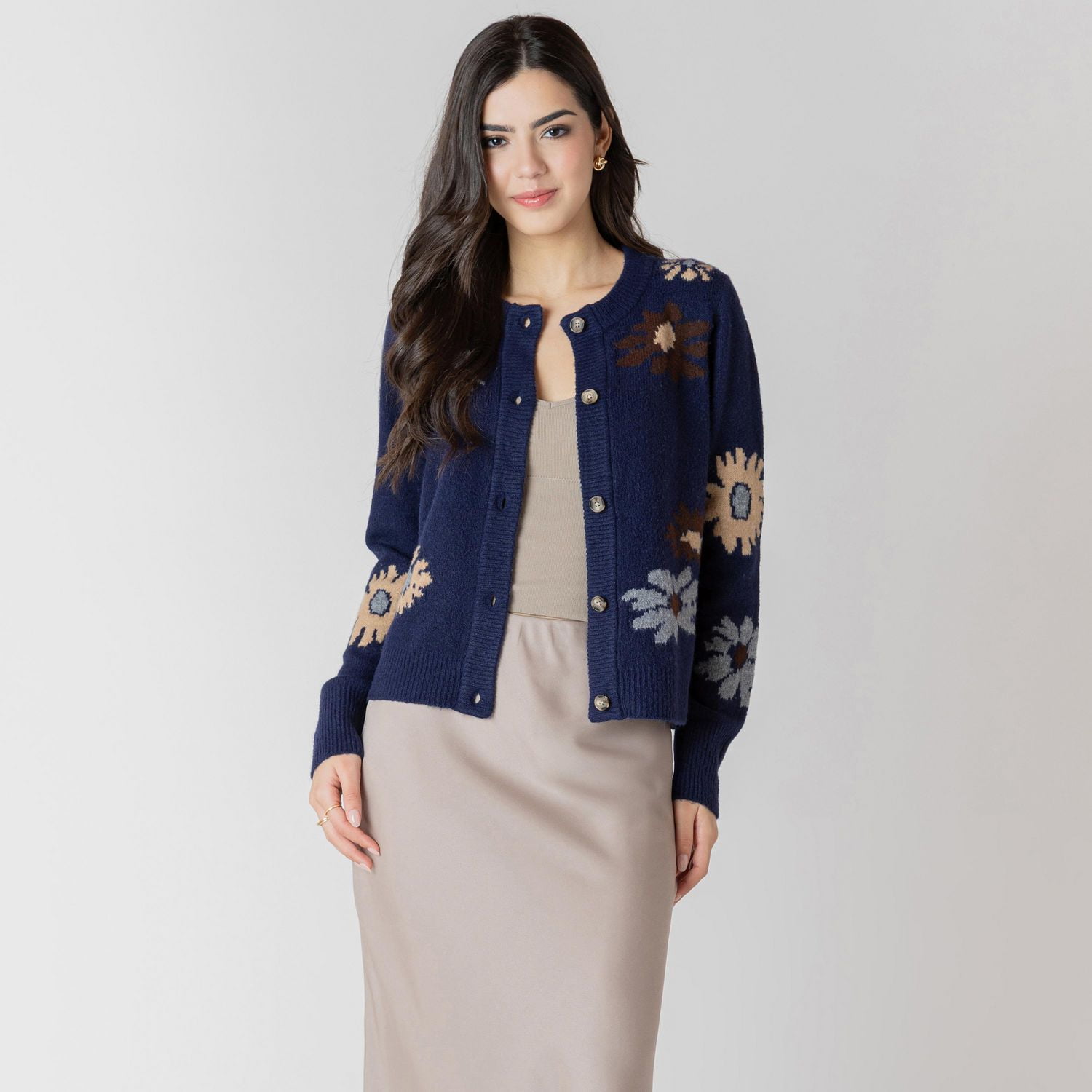 Devoted Long sleeve button up front cardigan