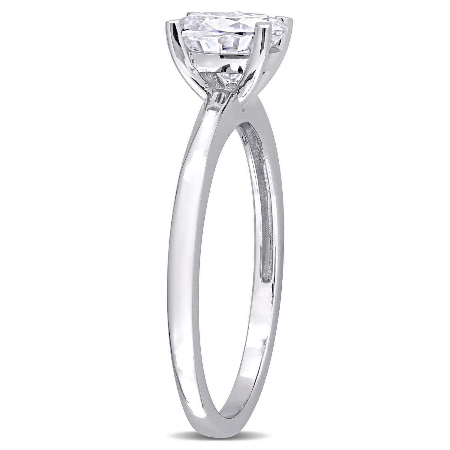 Miabella 1 Carat T.G.W. Moissanite Sterling Silver Oval Solitaire Engagement Ring
