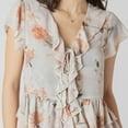 thumbnail image 4 of Devoted Flowy floral ruffled short sleeve blouse, 4 of 4