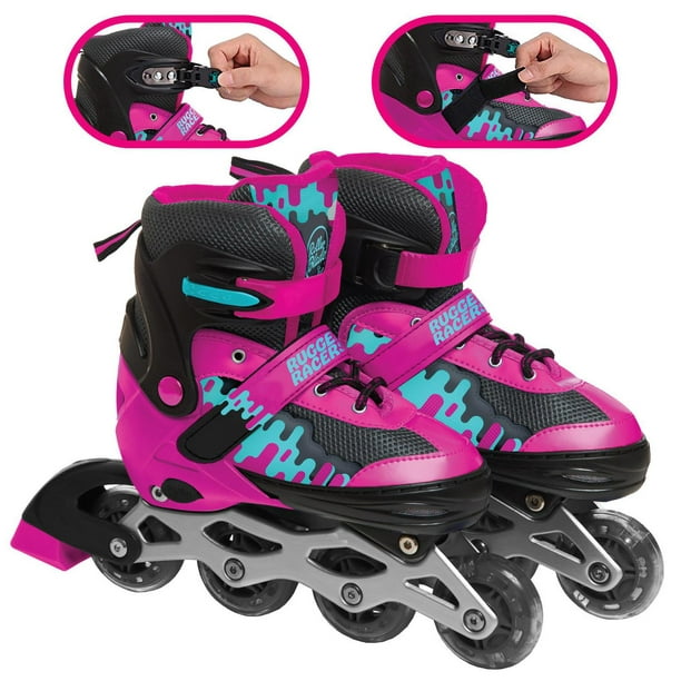 Roller et patin à glace réglables et convertibles Rugged Racer pour enfants  - petit - rose 