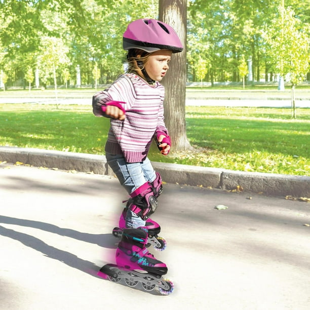 Roller et patin à glace réglables et convertibles Rugged Racer pour enfants  - petit - rose 