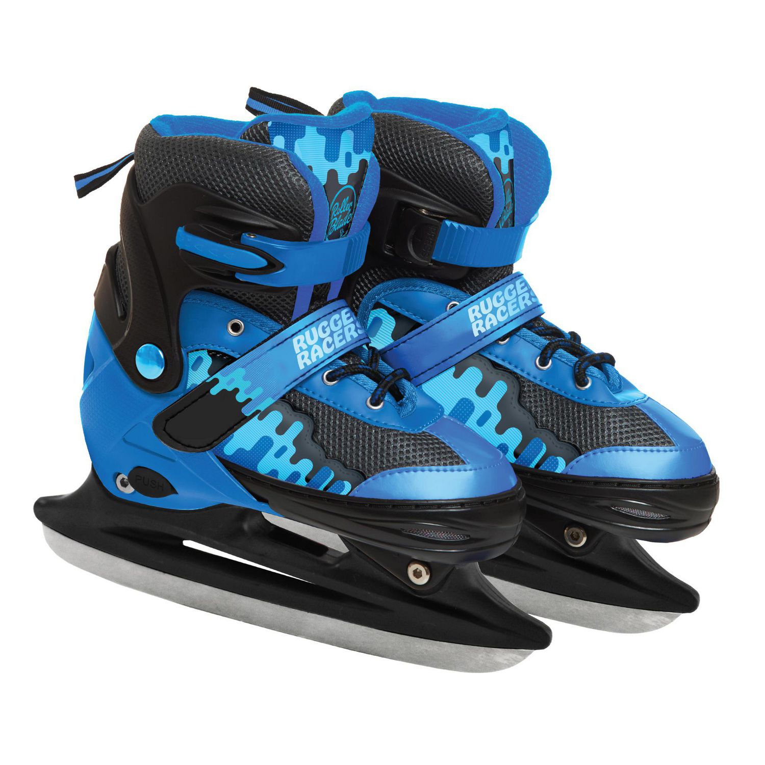 Rugged Racer Kids Adjustable and Convertible Rollerblade and Ice