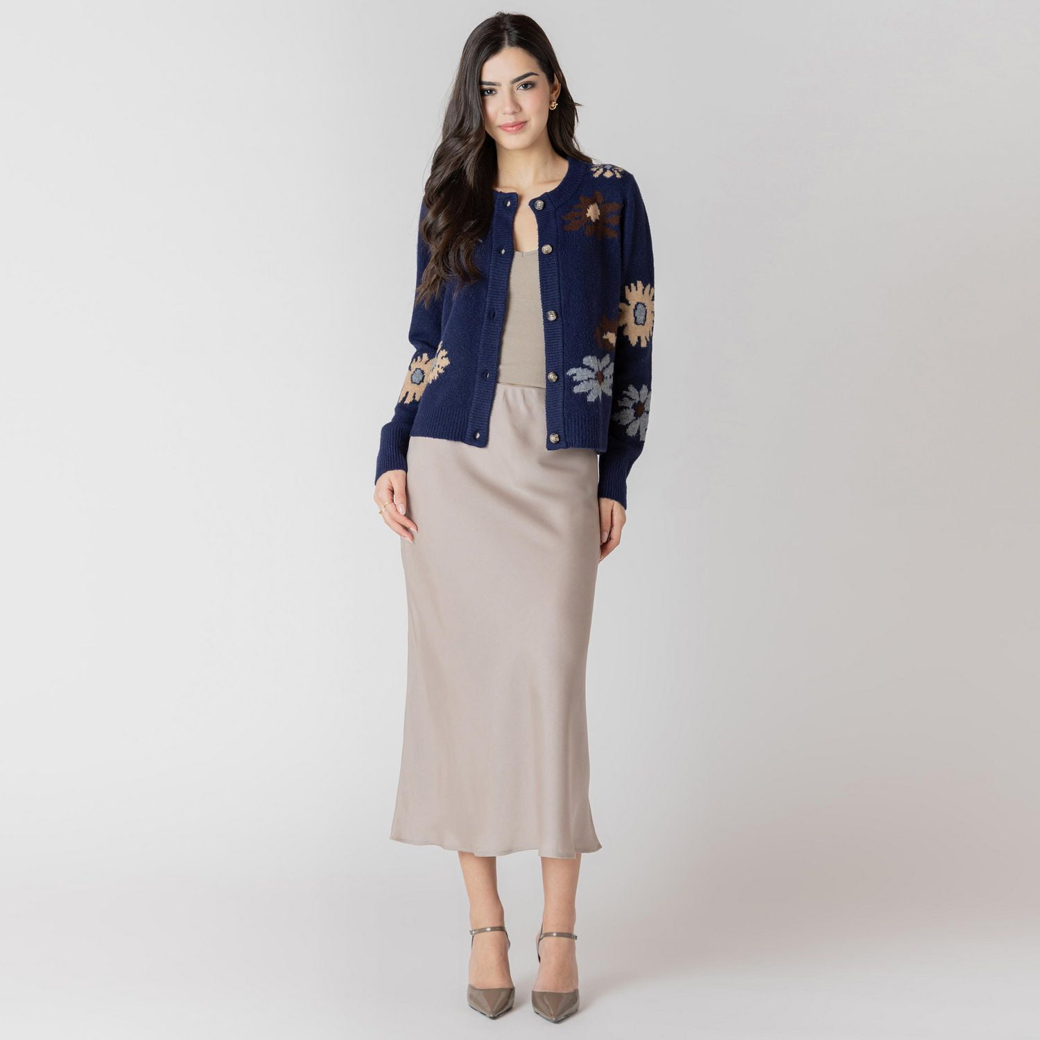 Devoted Long sleeve button up front cardigan