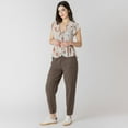 thumbnail image 2 of Devoted Flowy floral ruffled short sleeve blouse, 2 of 4