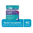 thumbnail image 1 of Imodium Complete Antidiarrheal and Gas Relief Caplets with Loperamide Hydrochloride, Simethicone, 40 Count, 1 of 6