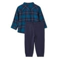 thumbnail image 2 of George Baby Boys' Flannel Shirt 2-Piece Set, 2 of 2