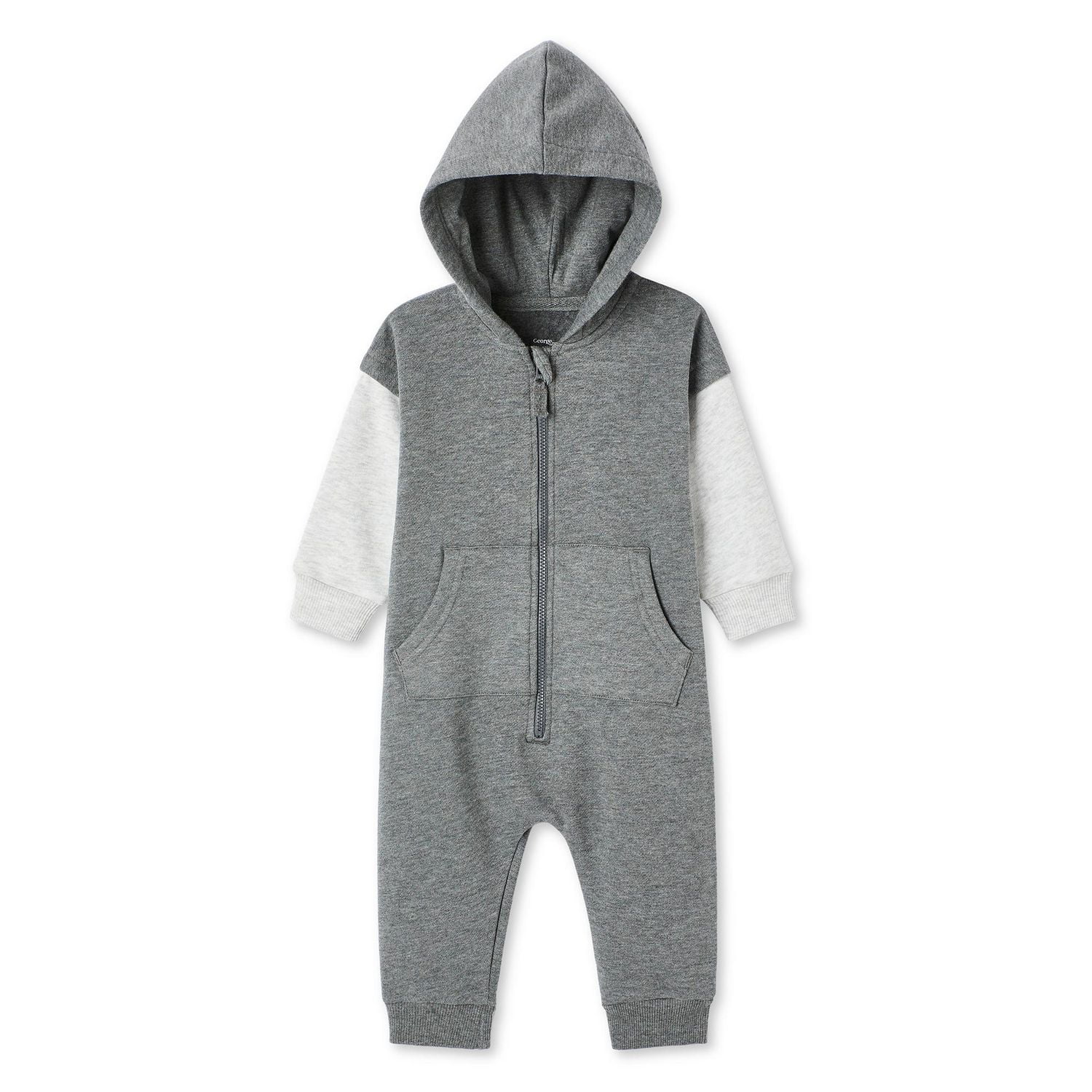 George Baby Boys' Fleece Fooler Romper, Sizes 0-24 months