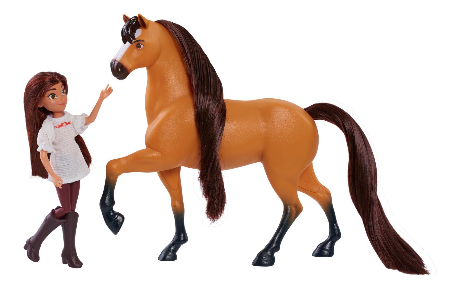 spirit riding free horse and doll