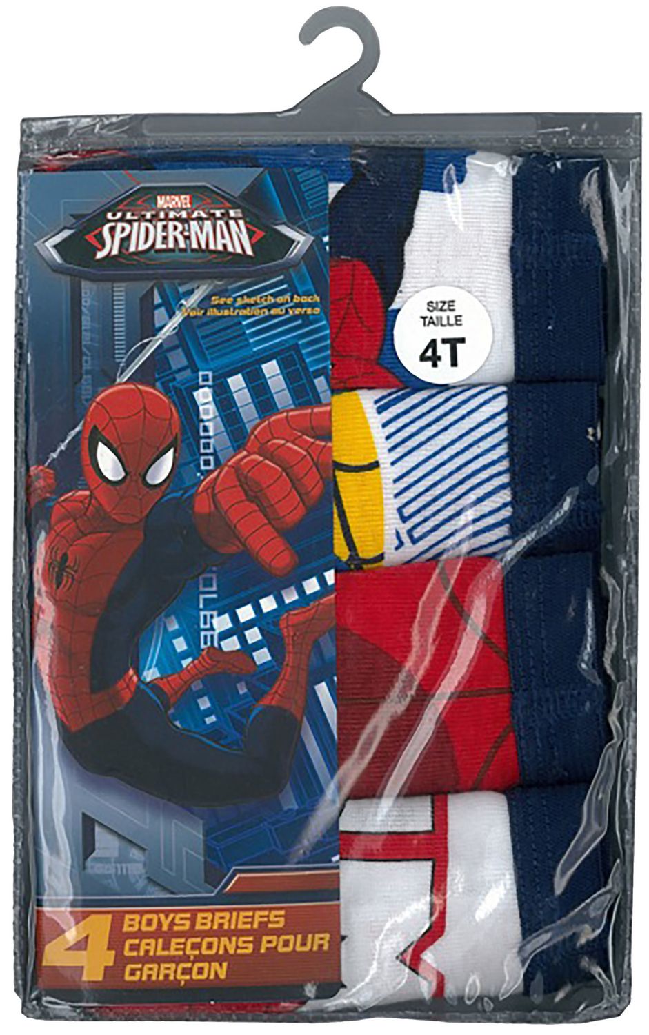 Marvel Sonic Spider Man Space Jam Boys 5 Pack Briefs Size 4-4T