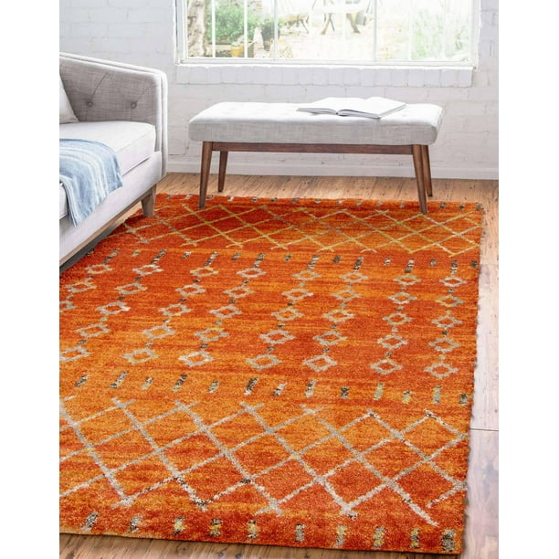 ECARPET Modern Area Rug for Living Room, Dining Room and Bedroom Terra
