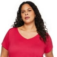 thumbnail image 4 of George Women's Plus V-Neckline Tee, 4 of 6