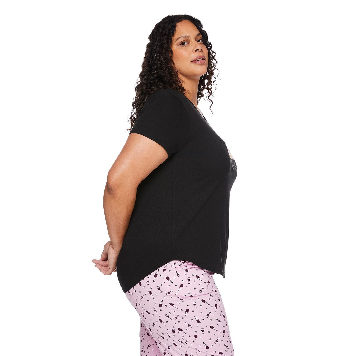 T-shirt de nuit encolure dégagée George Plus pour femmes Tailles 1X-3X