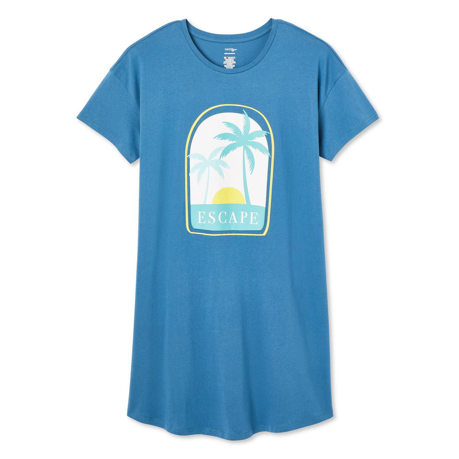 Chemise de nuit à encolure ras du cou George Plus pour femmes